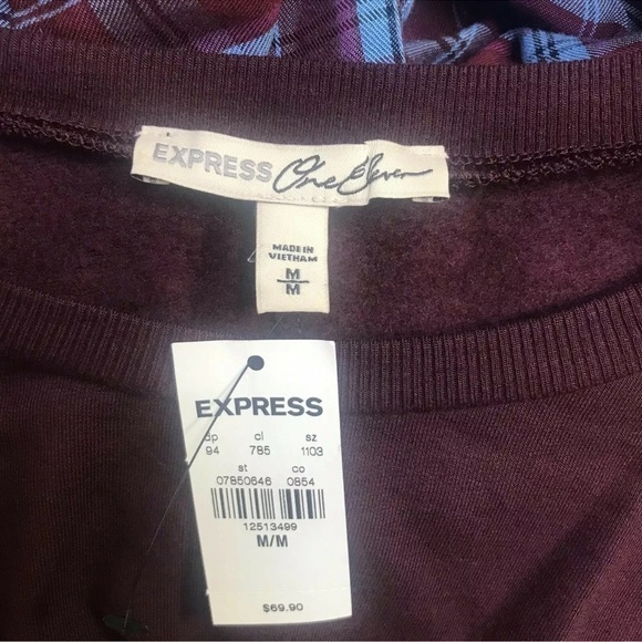 Express NWT Fleece Tunic Sweater Dress Sz M - Picture 9 of 10